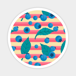 Melancholic Blueberry Pattern Magnet